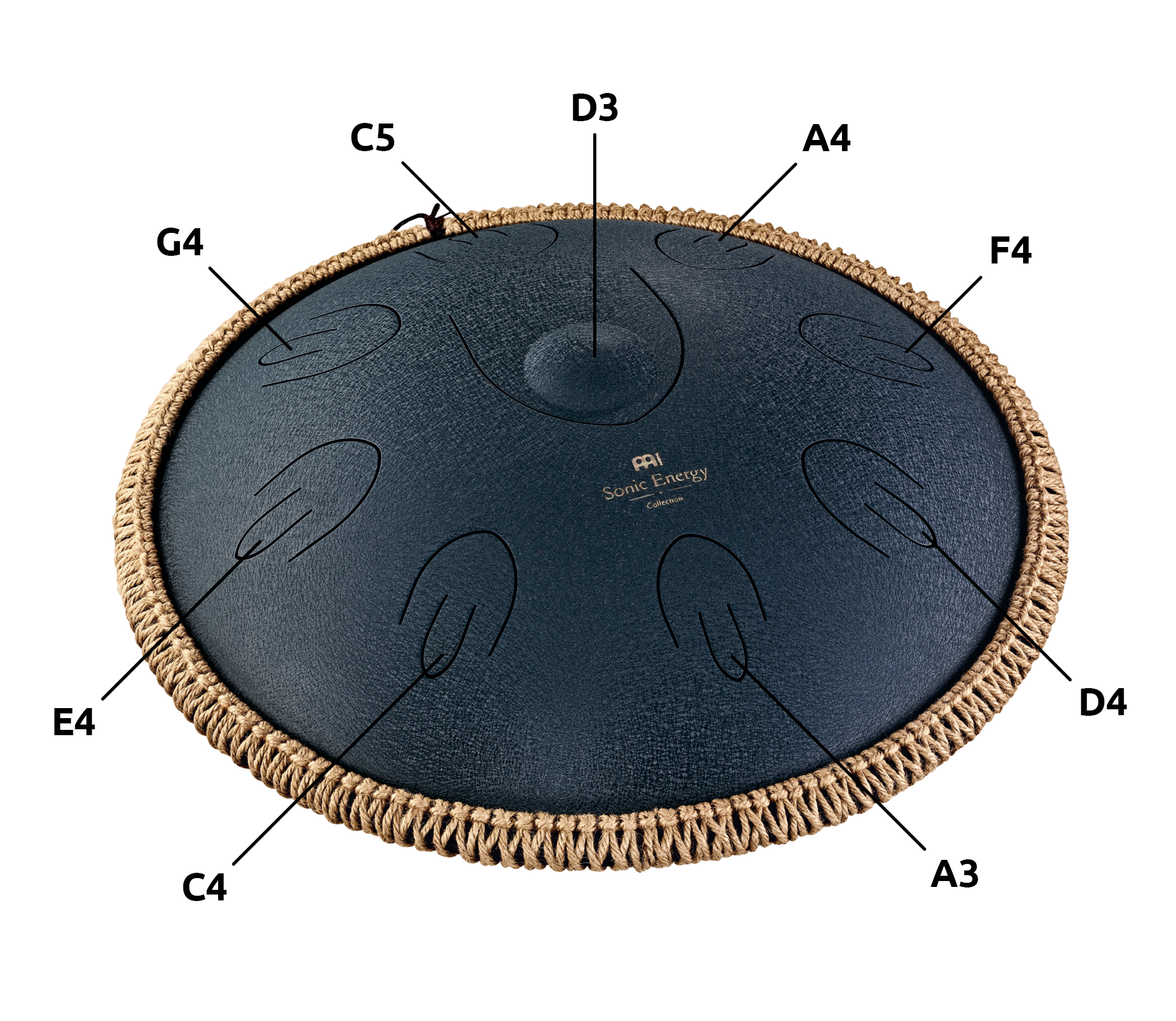 16" Octave Steel Tongue Drum, D Amara, Navy Blue | | Wiccan Center