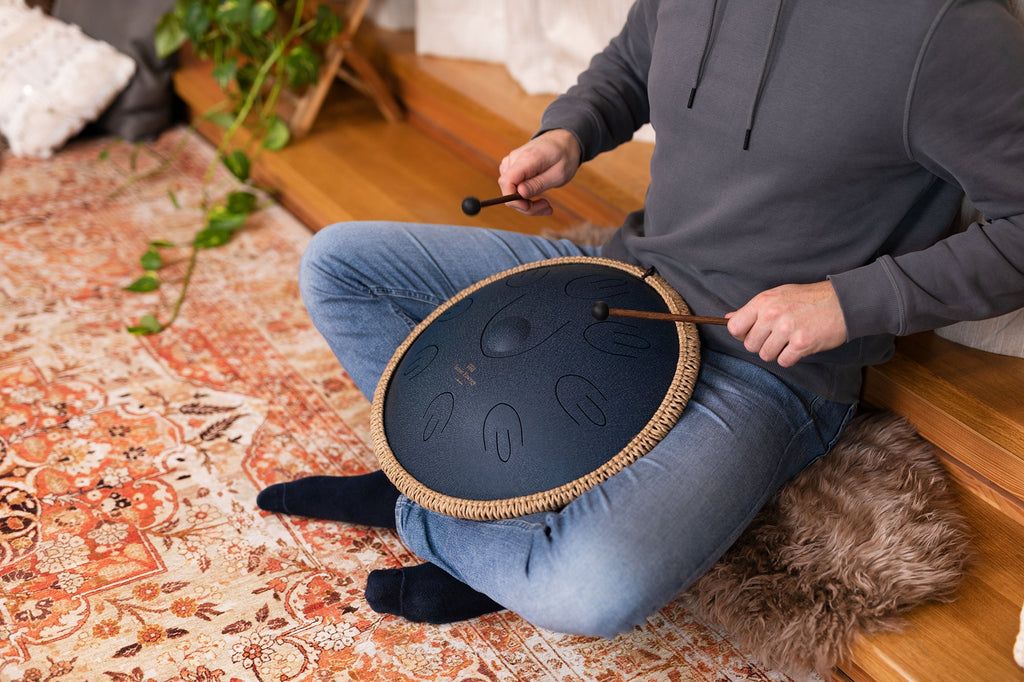 16" Octave Steel Tongue Drum, D Amara, Navy Blue | | Wiccan Center