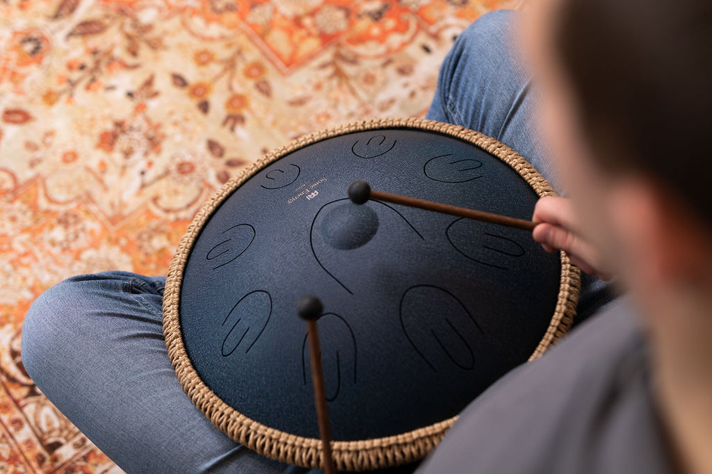 16" Octave Steel Tongue Drum, D Amara, Navy Blue | | Wiccan Center