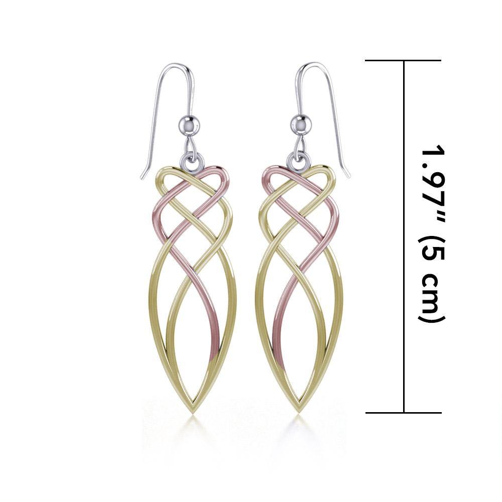 Celtic Knotwork Three Tone Dangle Earrings OTE100