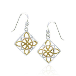 Celtic Knotwork Three Tone Earrings OTE220 | Earrings | Wiccan Center