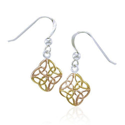 Celtic Knotwork Three Tone Earrings OTE462 | Earrings | Wiccan Center