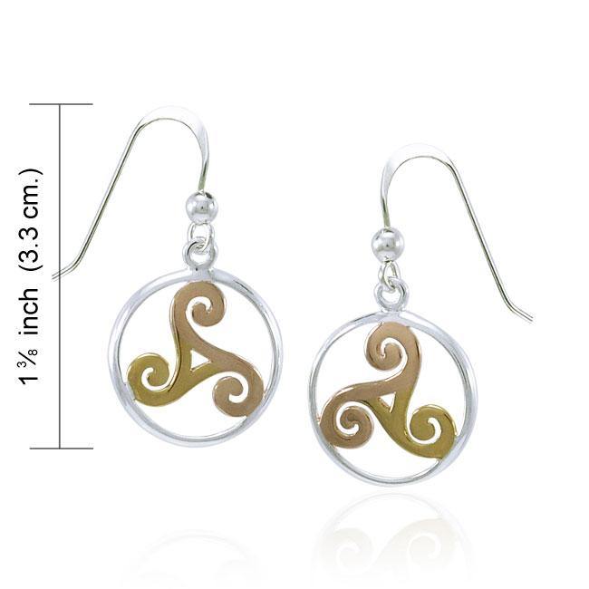 Celtic Threefold Three Tone Earrings OTE854