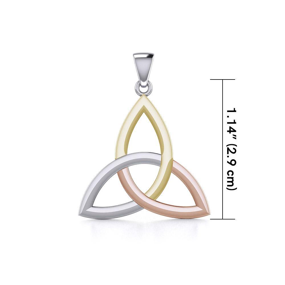 The unity of life’s triplicities ~ Celtic Knotwork Trinity Three Tone Pendant OTP085