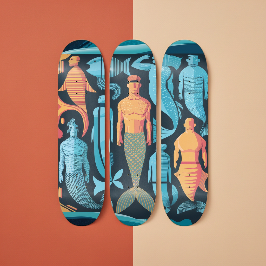 Marine Kin Skateboard Set – 3-Piece Ocean Art Series | Skateboard | Wiccan Center