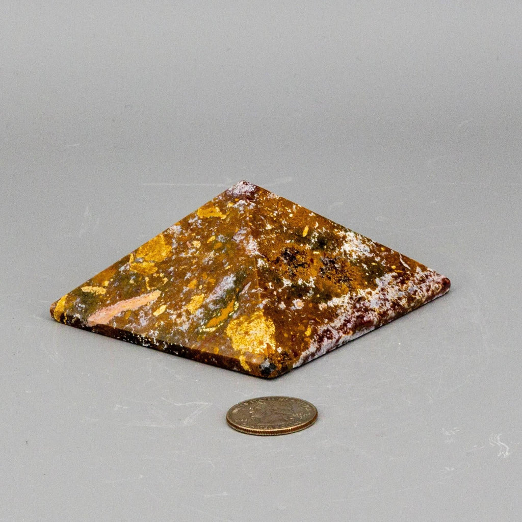 Ocean Jasper Crystal Pyramid Orbicular Madagascar Stone | Pyramids | Wiccan Center