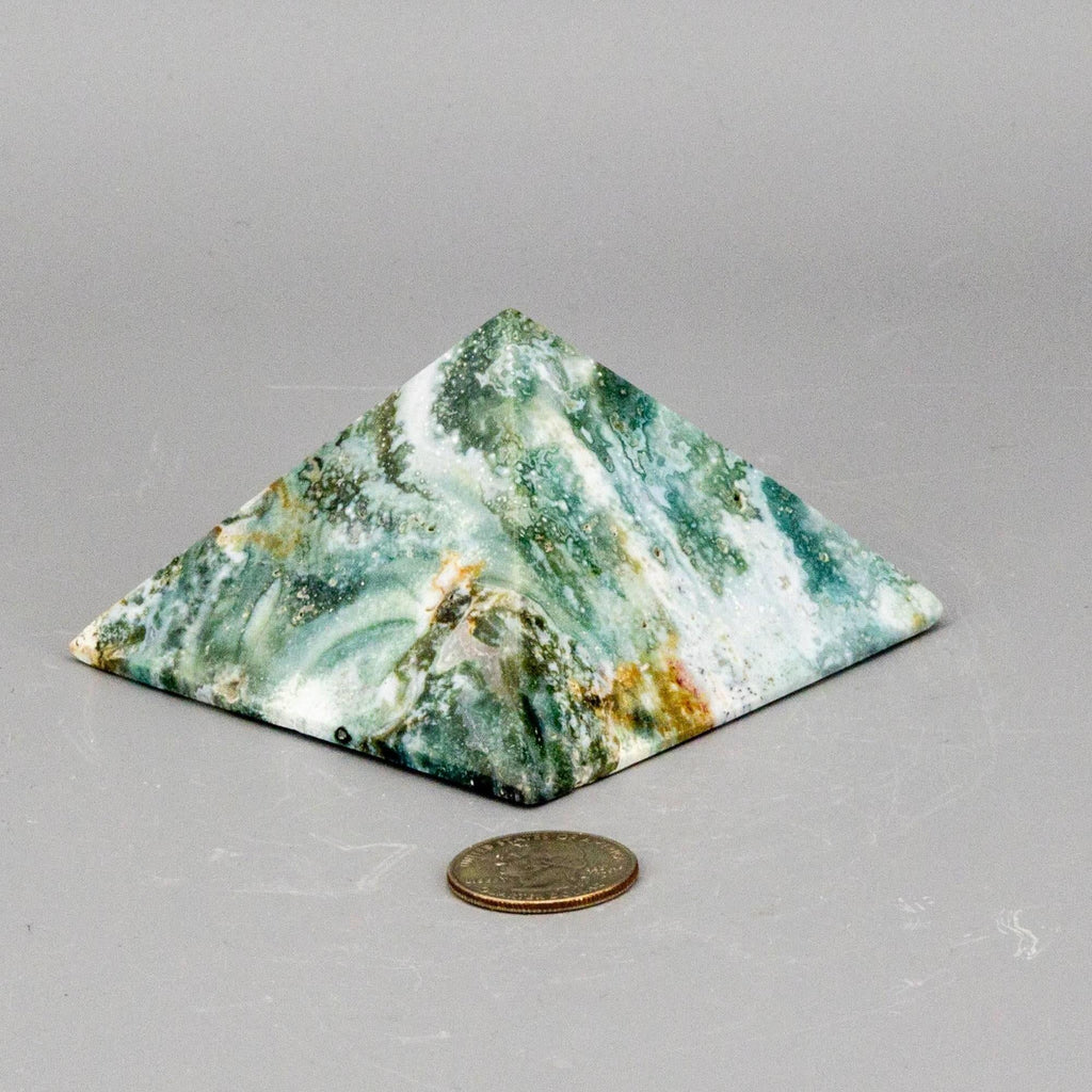 Ocean Jasper Crystal Pyramid Polished 360g | Pyramids | Wiccan Center