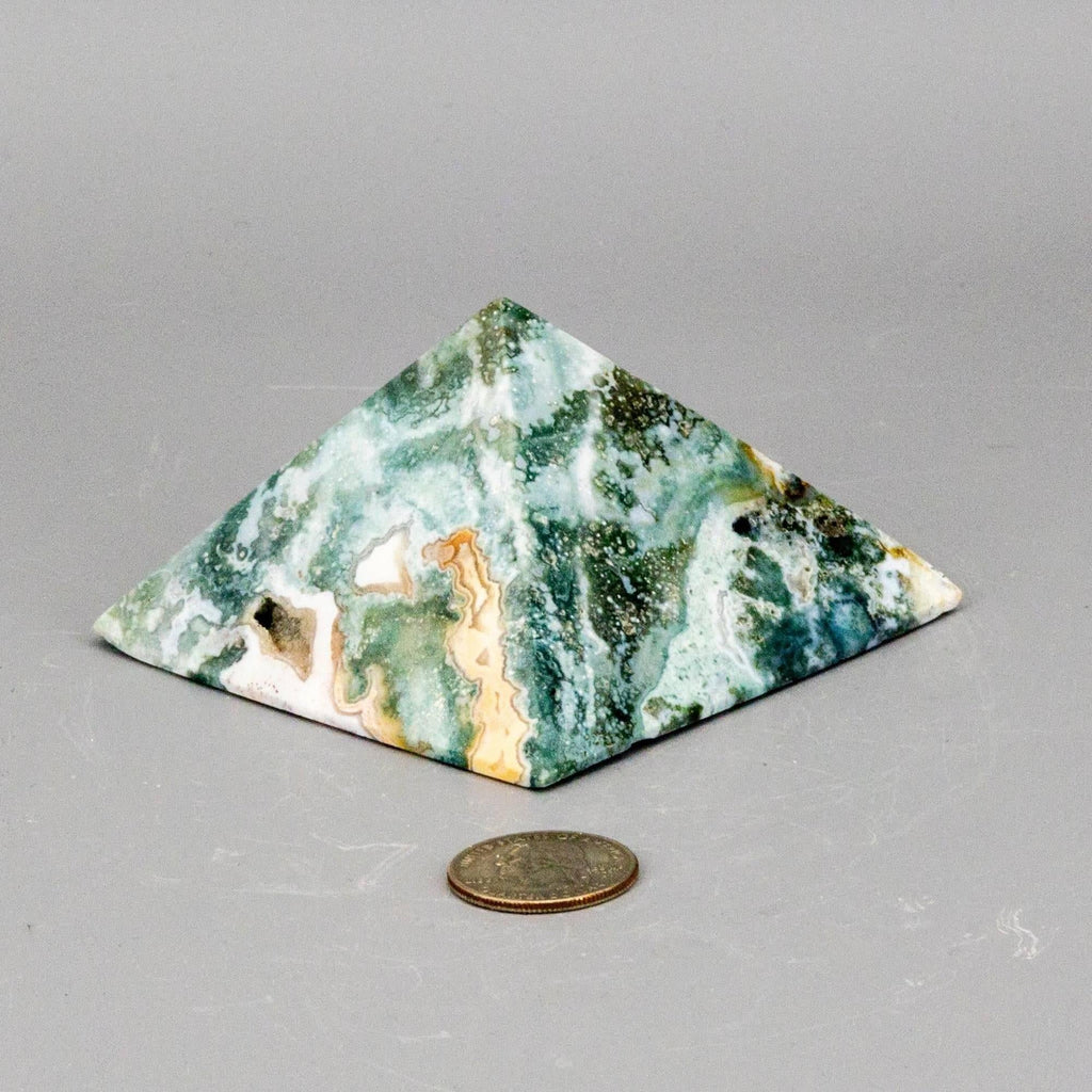 Ocean Jasper Crystal Pyramid Polished 360g | Pyramids | Wiccan Center