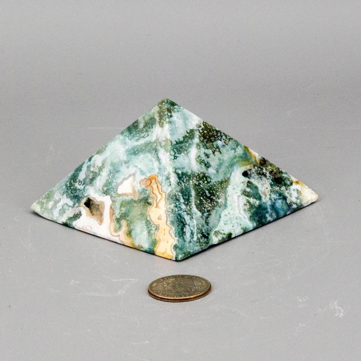Ocean Jasper Crystal Pyramid Polished 360g | Pyramids | Wiccan Center
