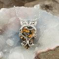 Ocean Jasper Owl Wire Wrap Pendant