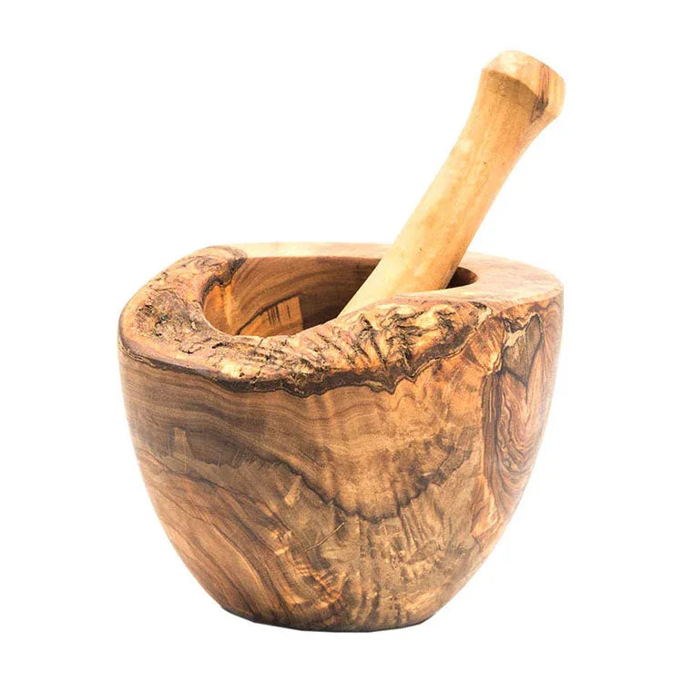 Olive Wood Rustic Mortar and Pestle | Kitchen | Wiccan Center