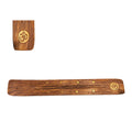 Om Wood Incense Boat Burner | Incense Holder | Wiccan Center
