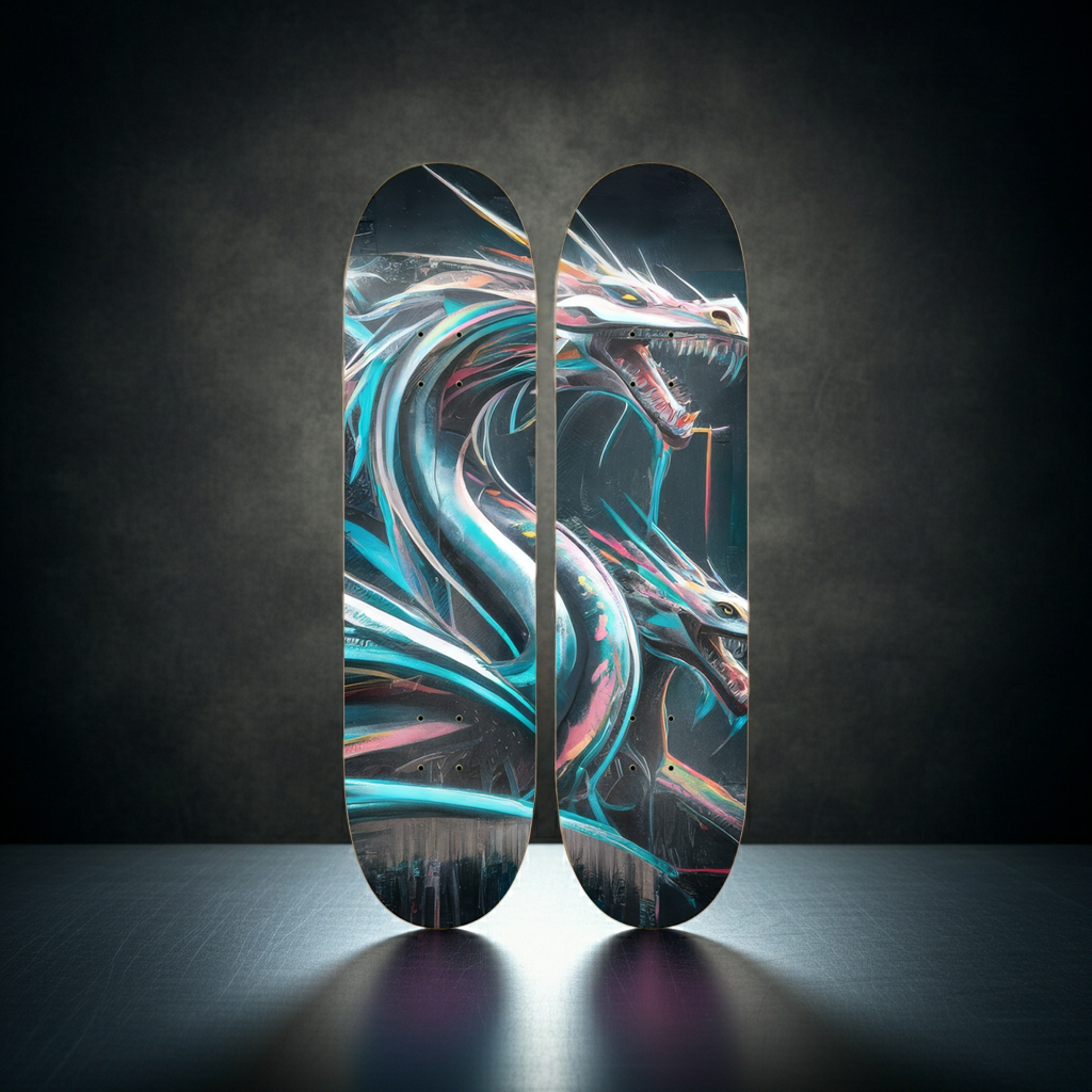 2 Skateboard Series Art - Wyrm Fangs | Skateboard | Wiccan Center