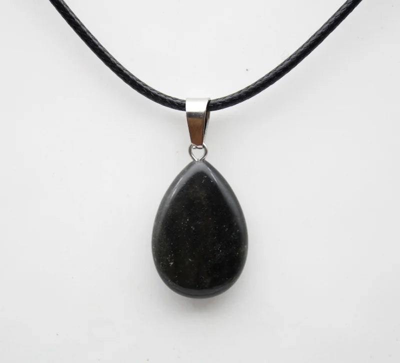 Crystal Teardrop Pendant Necklace | necklace | Wiccan Center