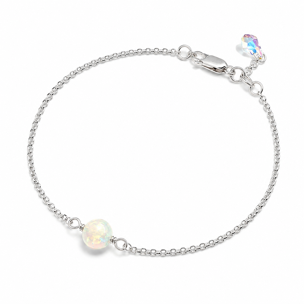 Opal Bracelet with Swarovski Clasp