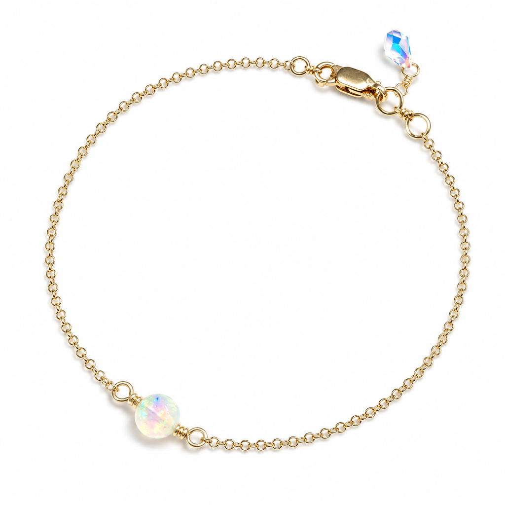 Opal Bracelet with Swarovski Clasp