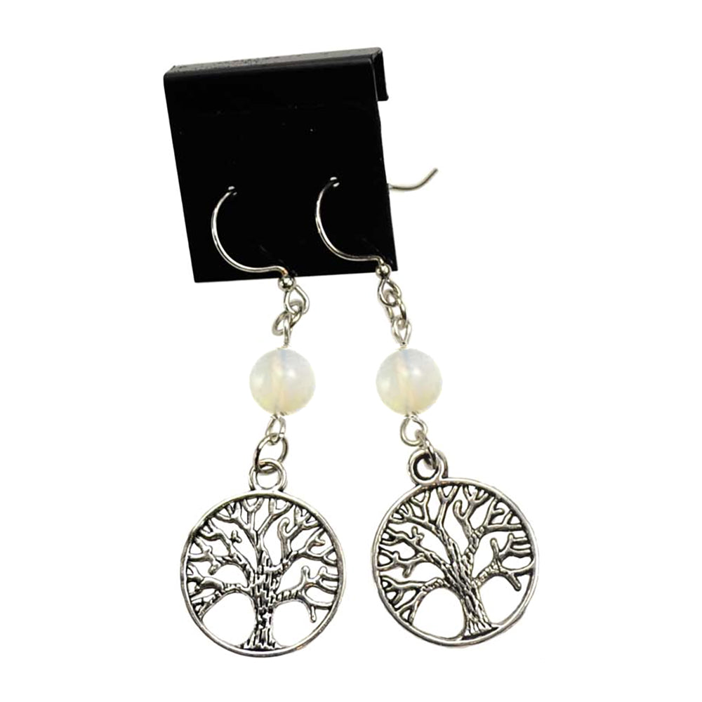 Opalite Tree of Life Earrings | Earring | Wiccan Center