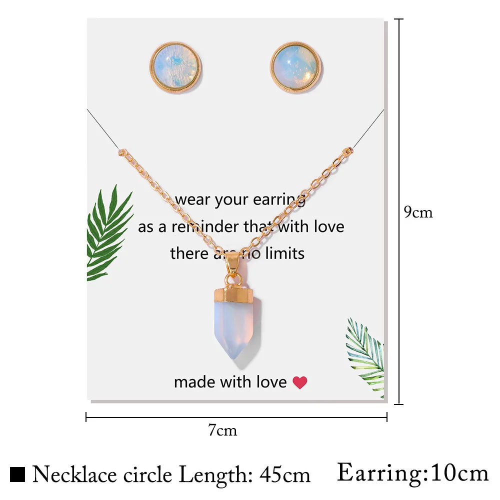 Crystal Point Gold Pendant Necklaces | necklace | Wiccan Center