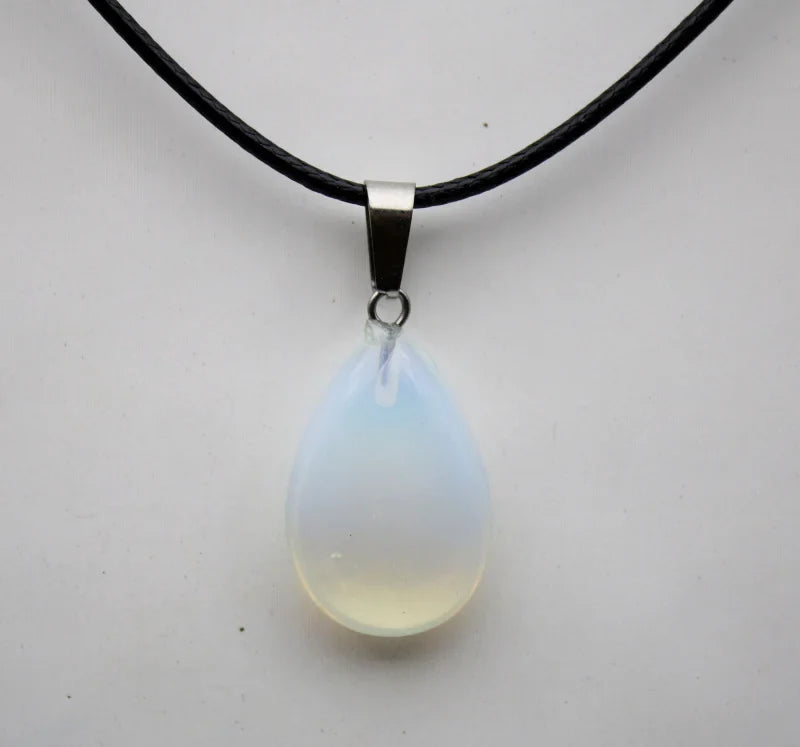 Crystal Teardrop Pendant Necklace | necklace | Wiccan Center