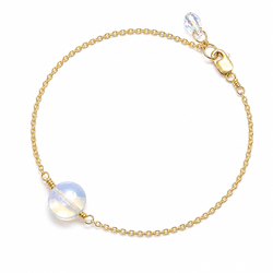 Opalite Sparkle Bracelet with Swarovski Clasp | bracelets | Wiccan Center