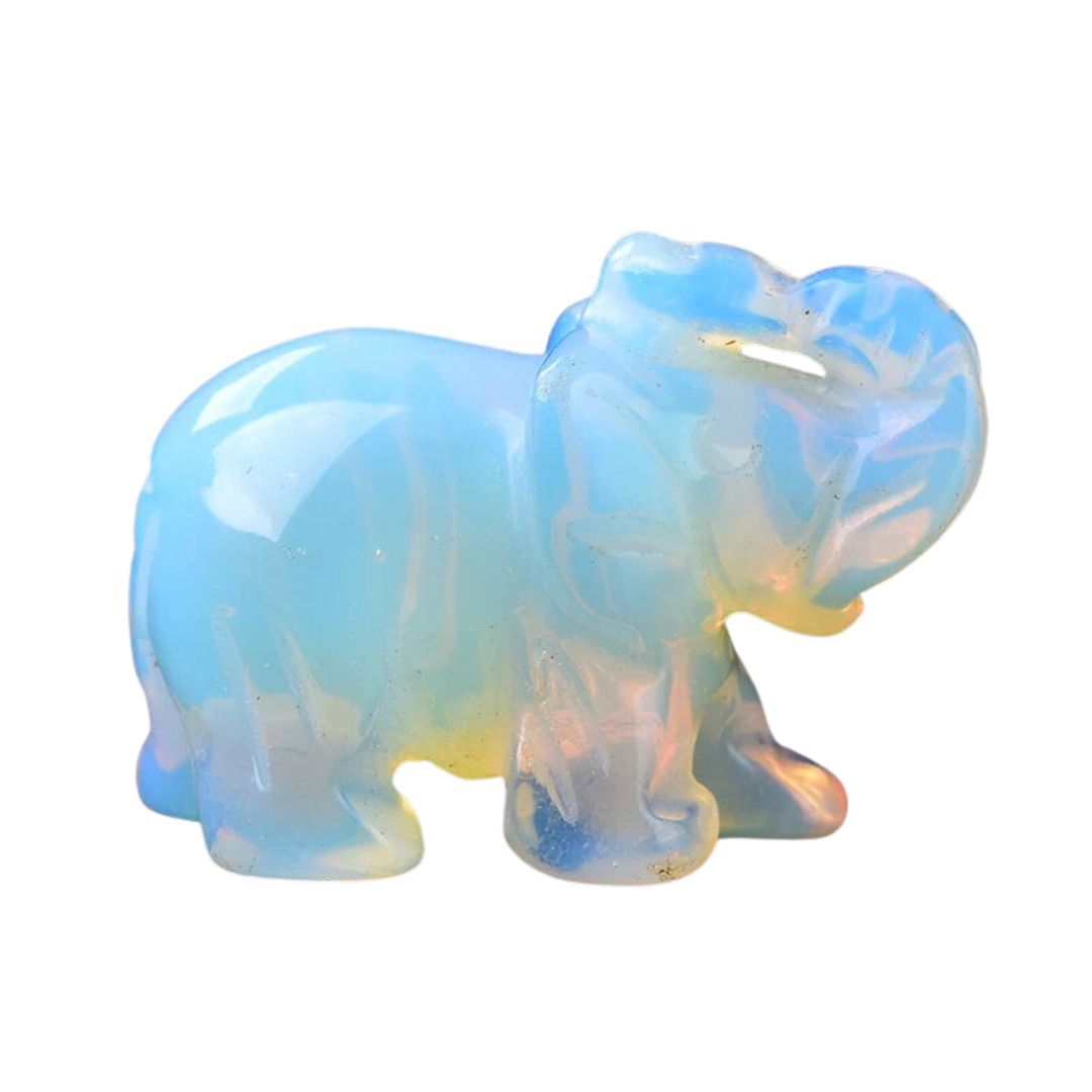 Opalite Elephant (1.5") | Carvings | Wiccan Center