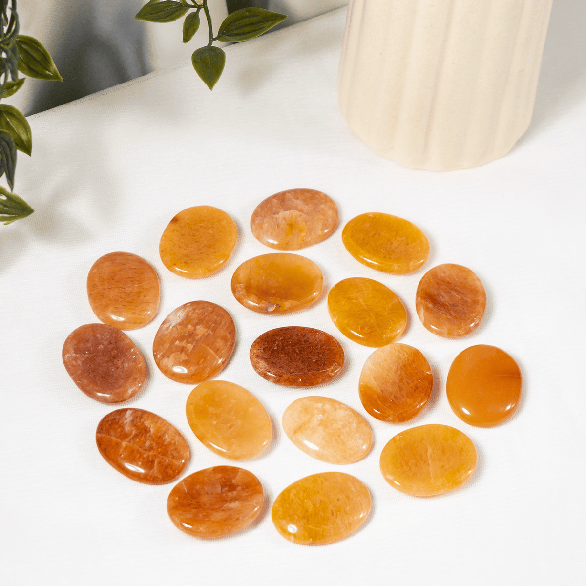 Orange Aventurine Pocket Stones (Longevity and Strength)