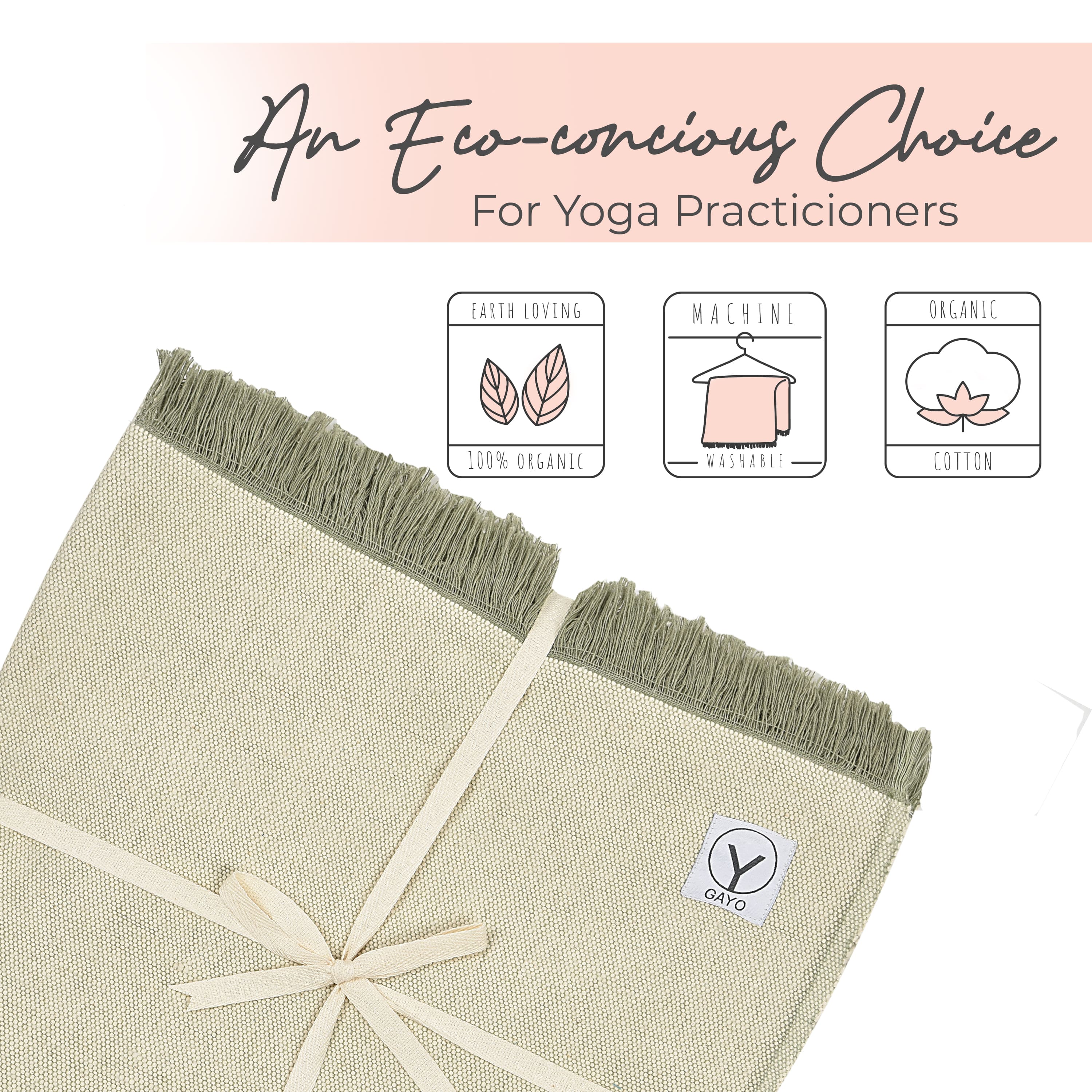 Organic Cotton Yoga Blanket | Yoga Organic Cotton Blanket | Wiccan Center