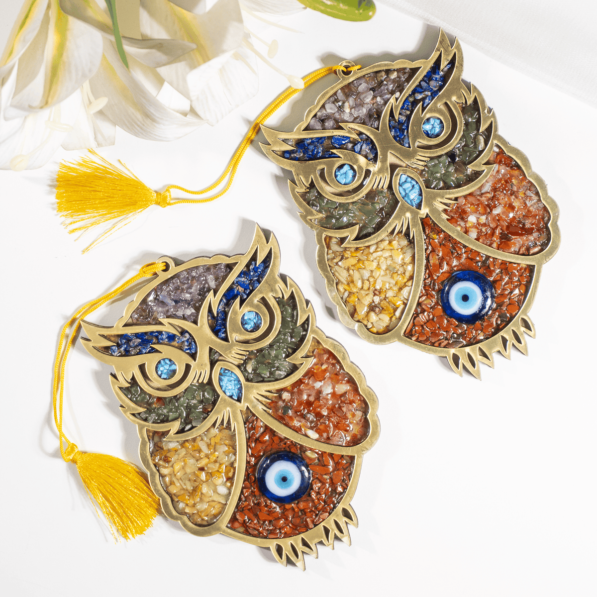 Owl Hanging, Home Protection Charm, Crystal Wall Hanging