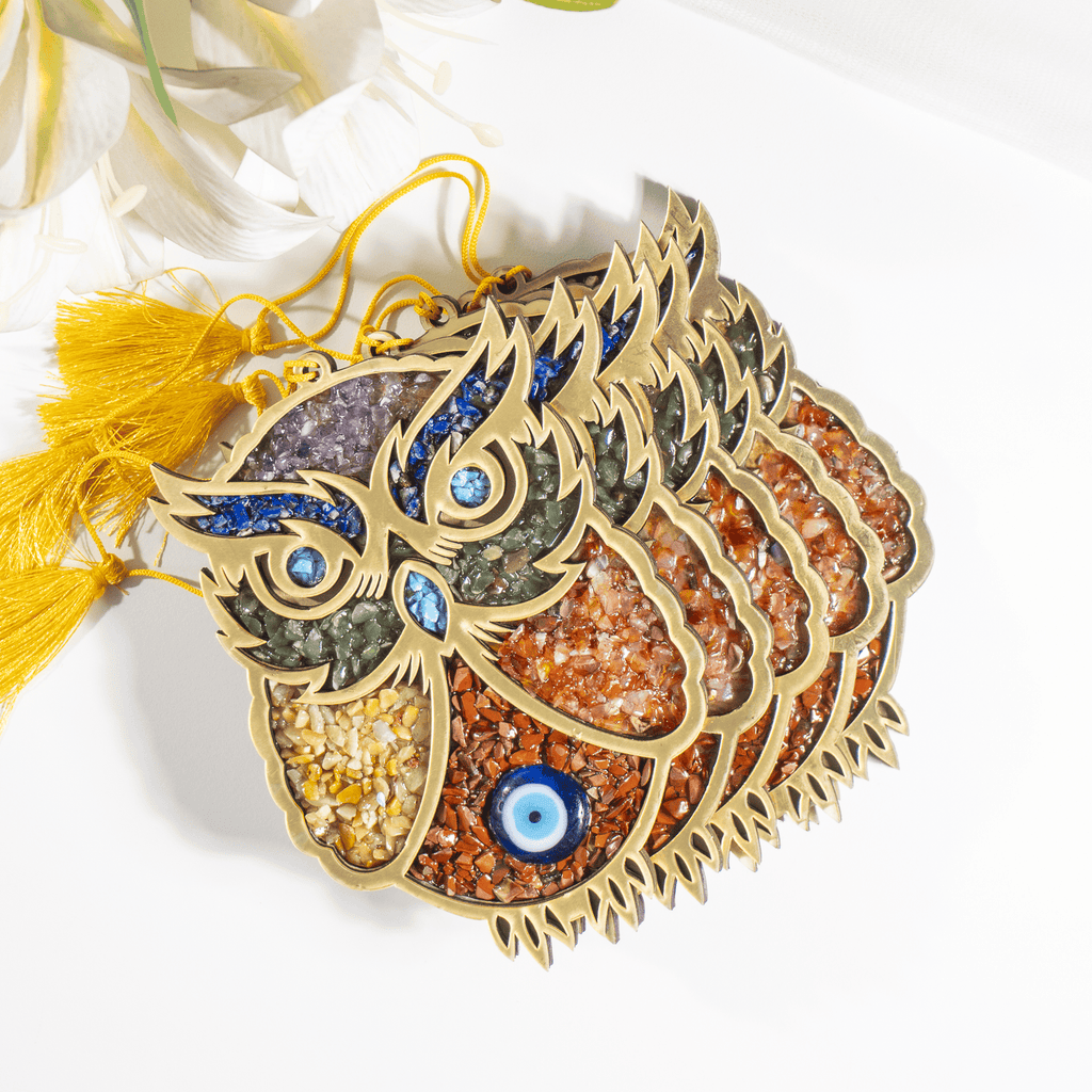 Owl Hanging, Home Protection Charm, Crystal Wall Hanging