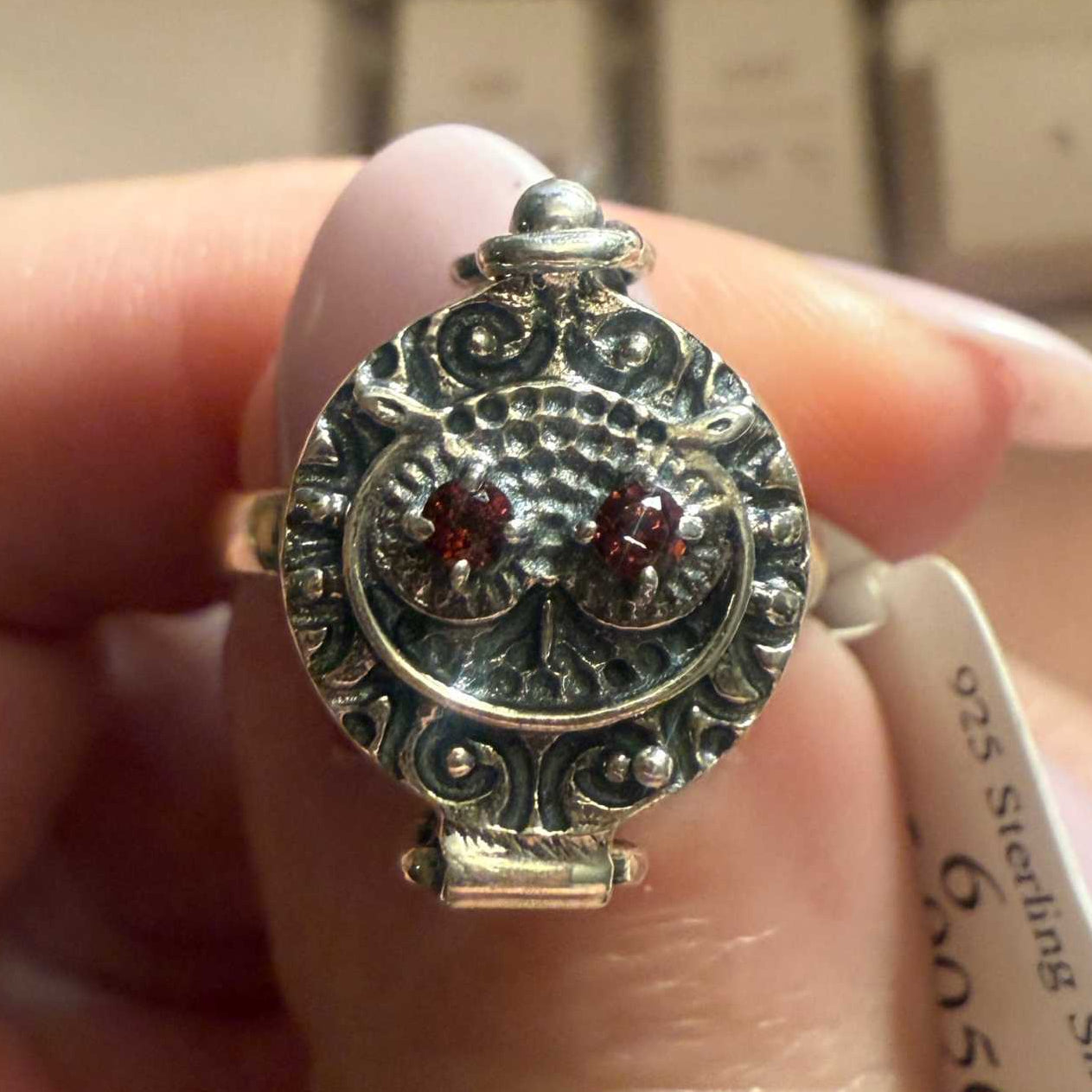 Poison Ring | Sterling Silver & Gold Vermeil Secret Locket Ring | Rings | Wiccan Center