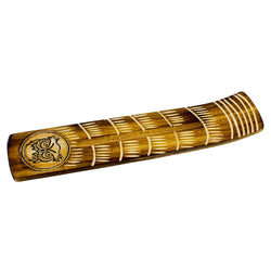 Engraved Wood Owl Ash Catcher | Incense Burner | Wiccan Center