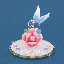 Glass "I Love You Mom" Hummingbird Figurine | Glass Baron | Wiccan Center