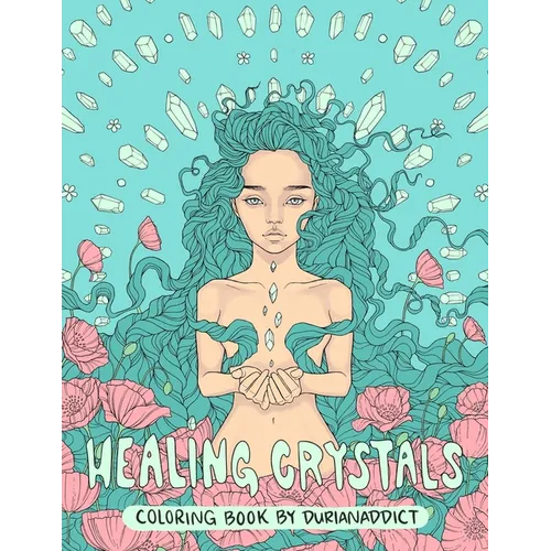 Healing Crystals Coloring Book - Paperback | Books | Wiccan Center