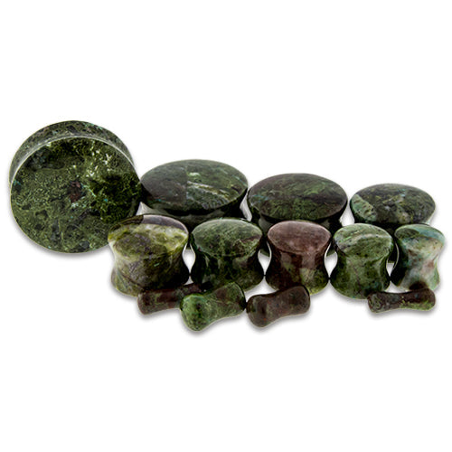 African Green Jade Stone Plugs | | Wiccan Center