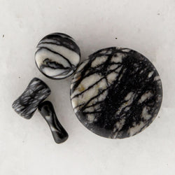 Black Net Jasper Stone Plugs | | Wiccan Center