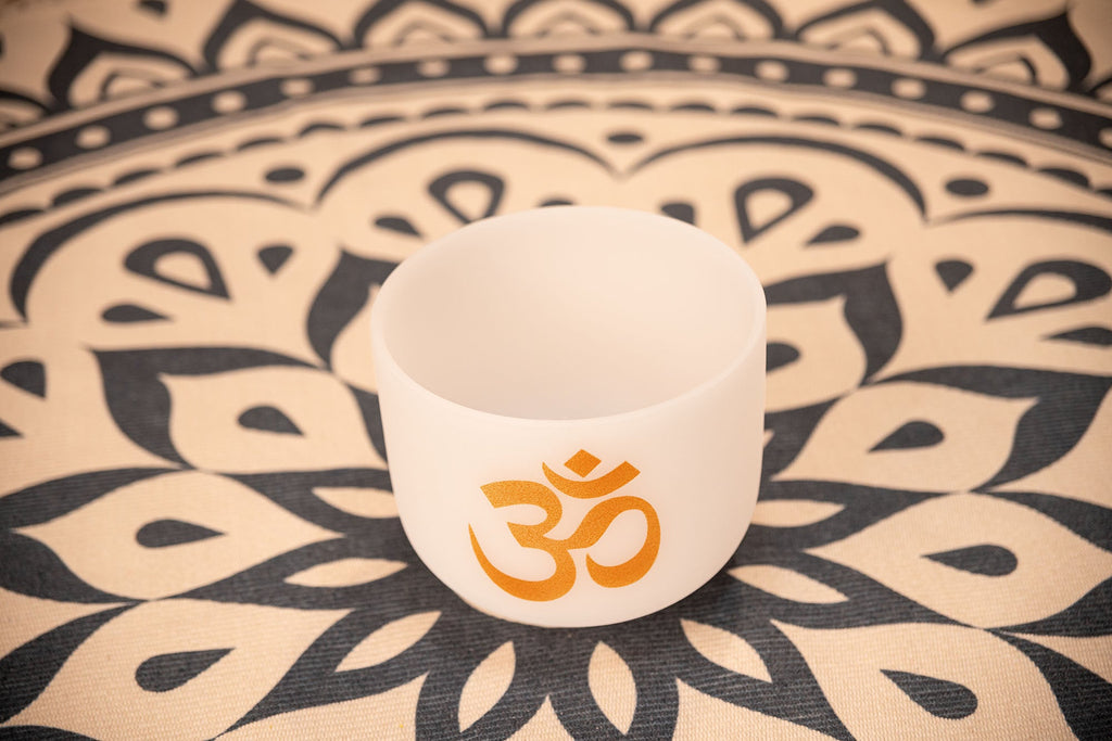 8" Planetary Tuned Crystal Singing Bowl, OM | | Wiccan Center