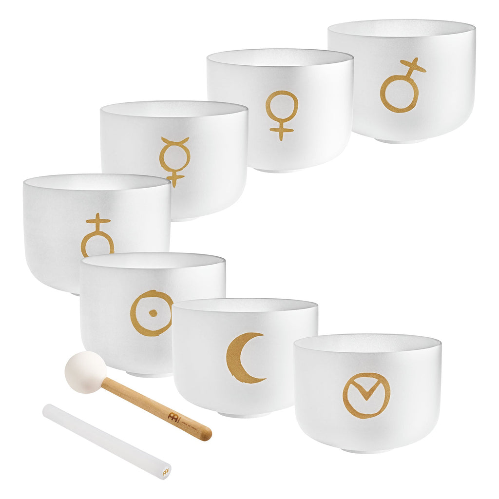 7-Piece Crystal Singing Bowl Chakra Set, Planetary Tuned | | Wiccan Center