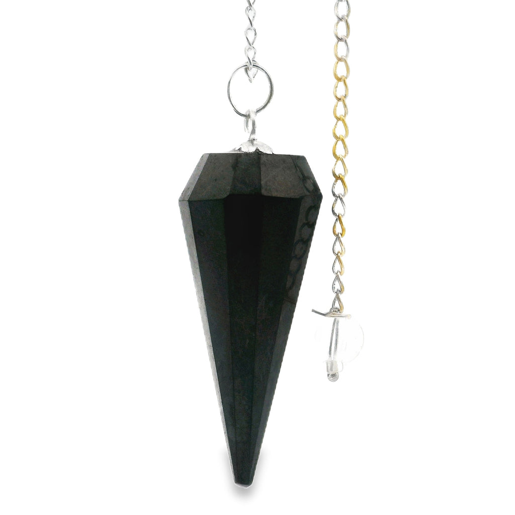 Shungite Pendulum - Faceted Taper | Crystals & Minerals > Specimens | Wiccan Center