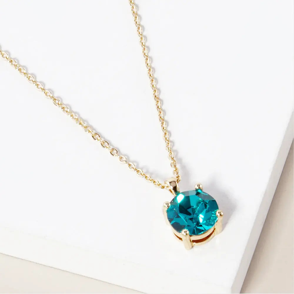 December - Birthstone Pendant Necklace | Jewelry | Wiccan Center