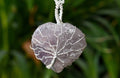 Amethyst Heart Silver Wire Wrapped Pendant, Crystal Heart Silver Wrapped Pendant | | Wiccan Center