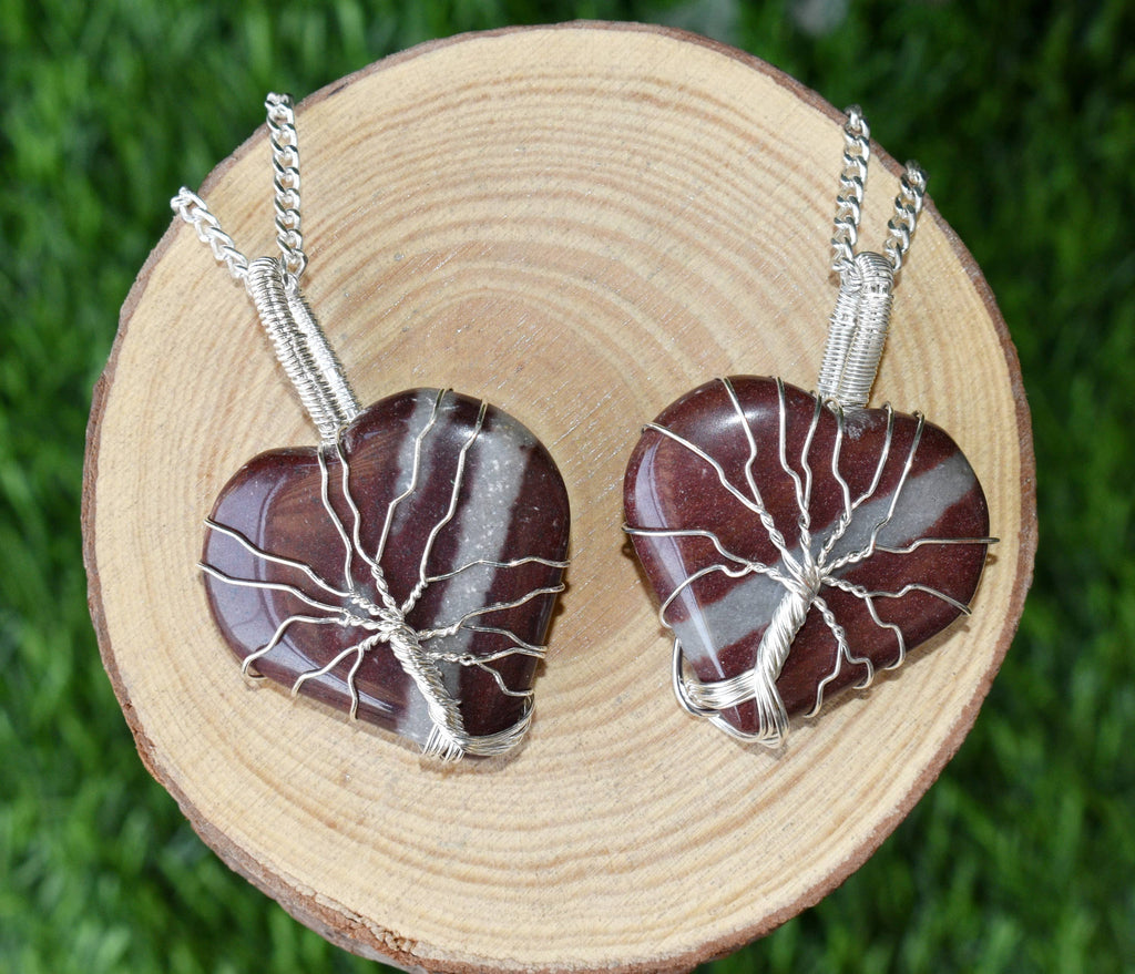 Narmada Heart Silver Wire Wrapped Pendant, Crystal Heart Gemstone Pendant | | Wiccan Center