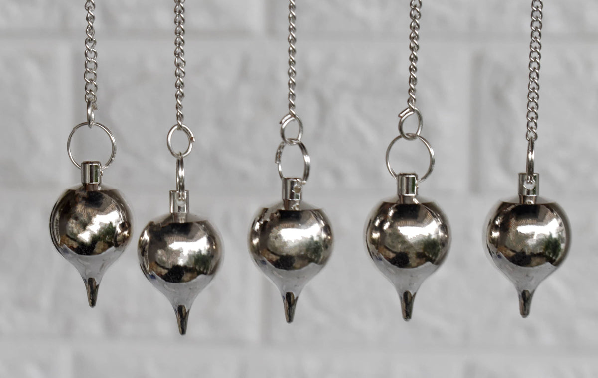 Brass Silver Metal Pendulums, Solid Ball Pendulum.