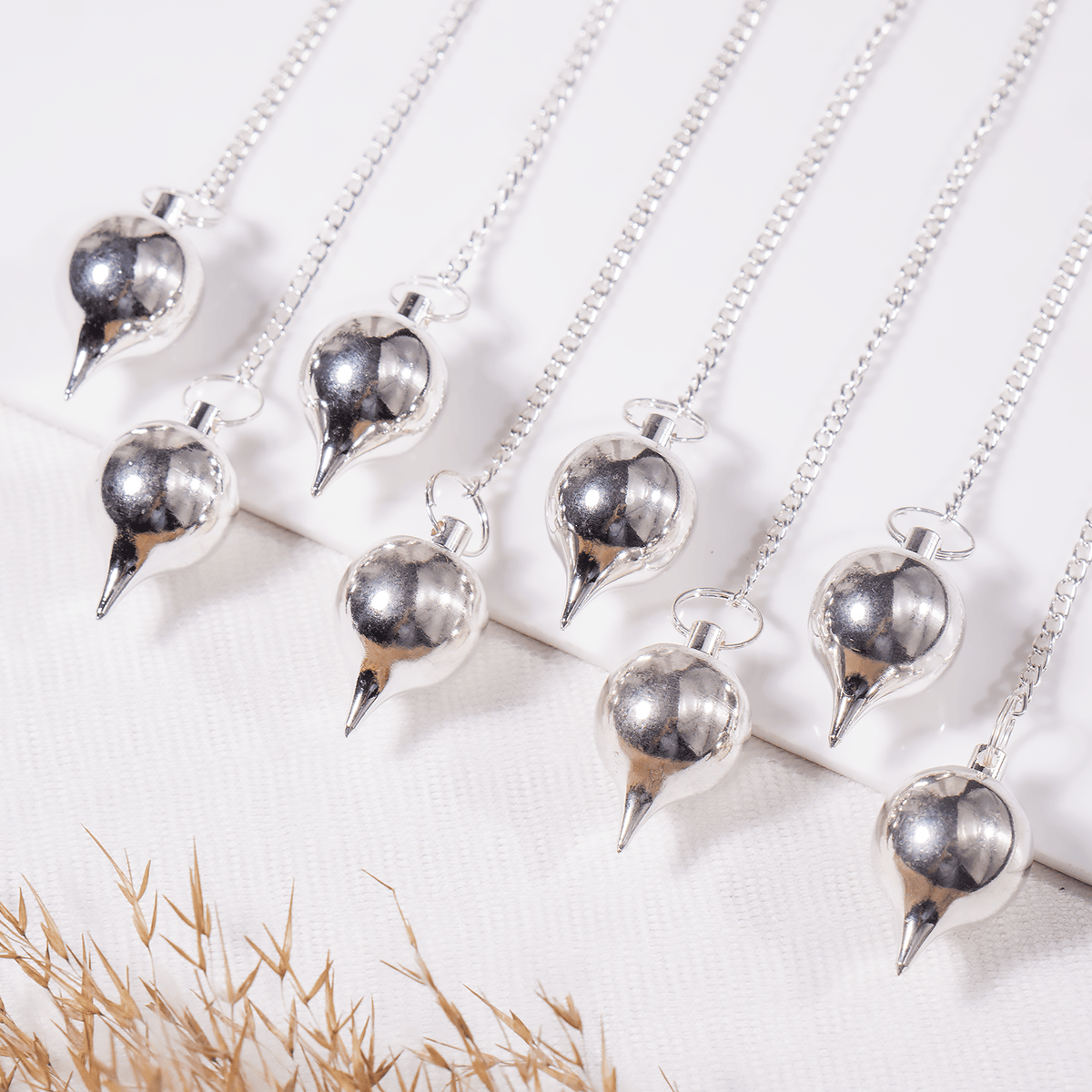 Brass Silver Metal Pendulums, Solid Ball Pendulum.