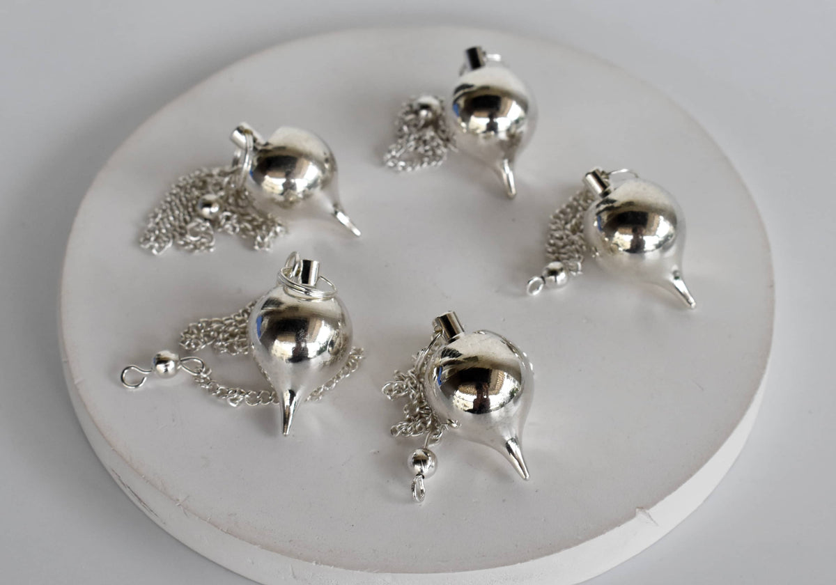 Brass Silver Metal Pendulums, Solid Ball Pendulum.