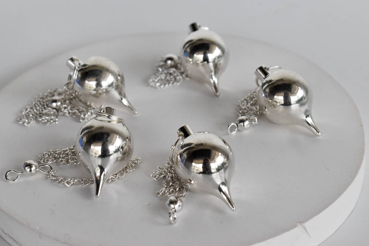 Brass Silver Metal Pendulums, Solid Ball Pendulum.