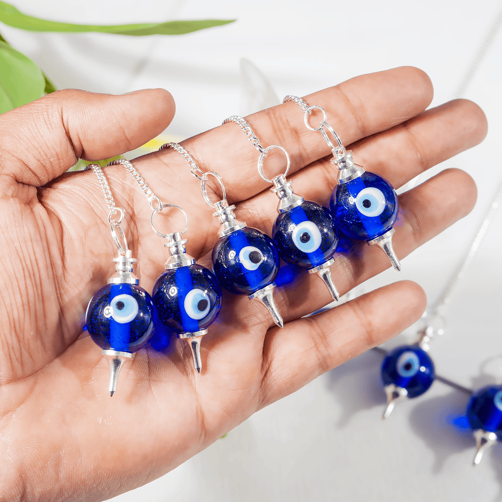 Evil Eye Crystal Pendulums, Crystal Ball Pendulums