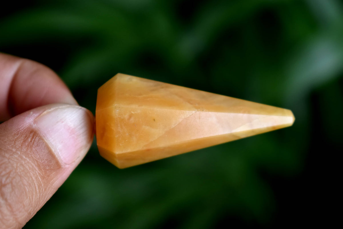 Yellow Aventurine Faceted Hexagon Pendulum, Crystal Pendulum