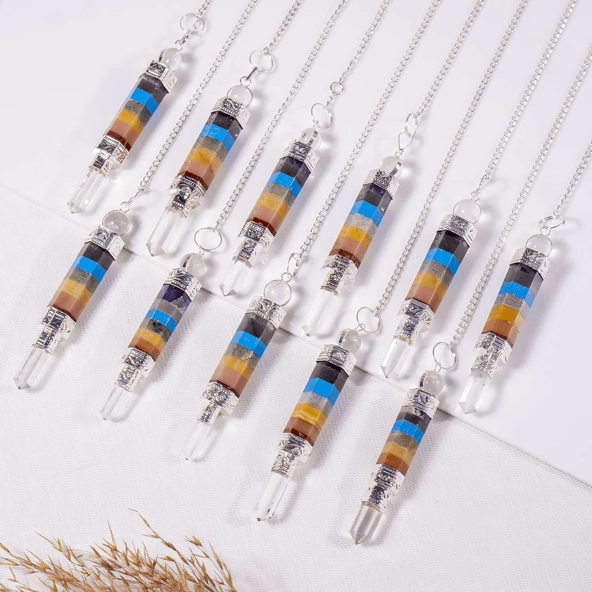 Chakra Pendulums, 7 Chakras crystals Pendulums.