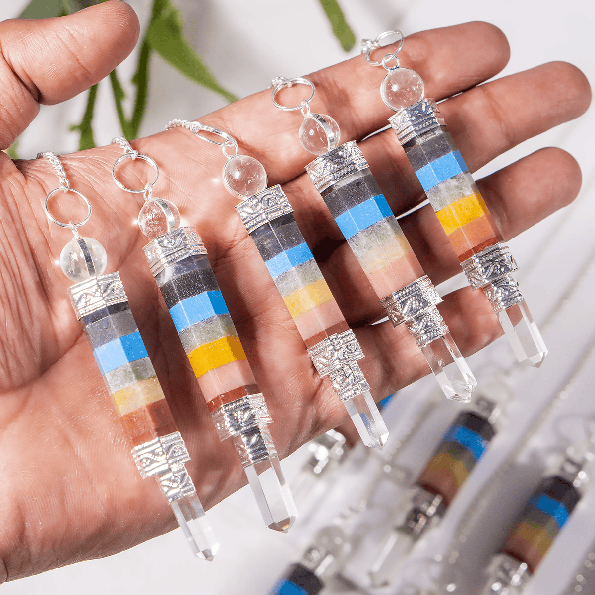 Chakra Pendulums, 7 Chakras crystals Pendulums.