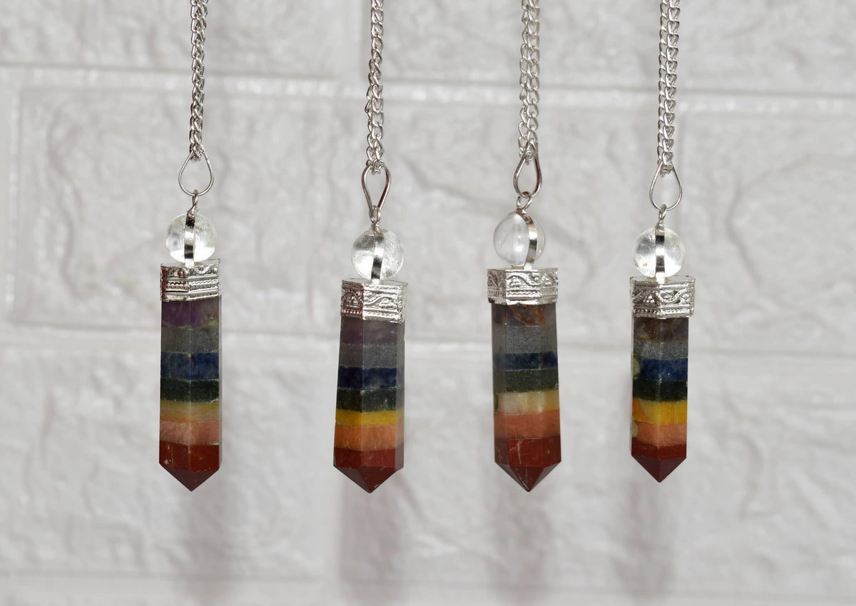 Chakra Pendulums, 7 Chakras crystals Pendulums.